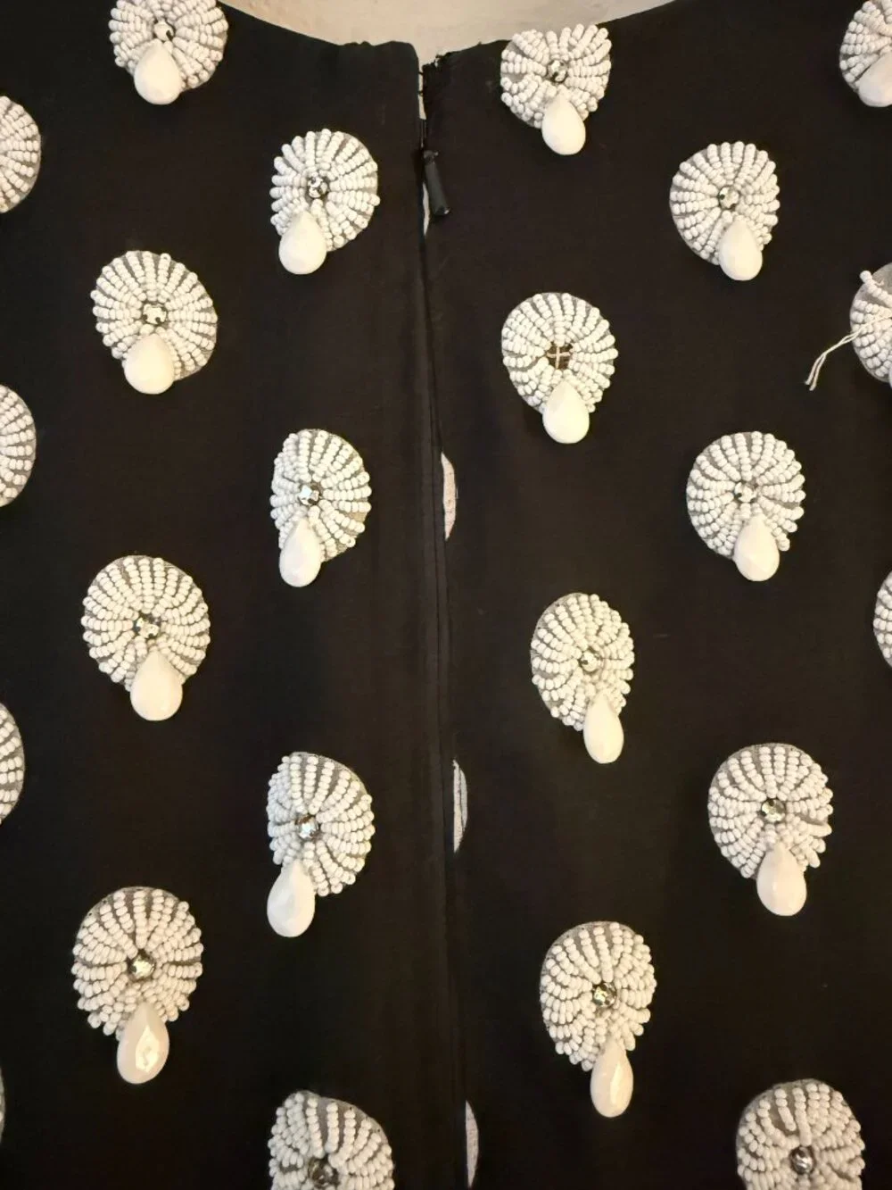 Vintage 60s O'Brien's Sleeveles Beaded Pleated Chiffon Cocktail Dress Medium - Picture 14 of 16